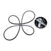 GLOBOSTAR® BUTTERFLY 61391 Μοντέρνο Κρεμαστό Φωτιστικό Οροφής LED 75W 7500lm 300° AC 220-240V IP20 Ρυθμιζόμενο Λευκό CCT με Χειριστήριο από 2700K έως 6000K Dimmable - Lumileds SMD Chip - Μαύρο Ματ - Μ70 x Π55 x Υ4cm - 3 Χρόνια Εγγύηση