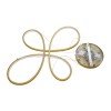 GLOBOSTAR® BUTTERFLY 61393 Μοντέρνο Κρεμαστό Φωτιστικό Οροφής LED 75W 7500lm 300° AC 220-240V IP20 Ρυθμιζόμενο Λευκό CCT με Χειριστήριο από 2700K έως 6000K Dimmable - Lumileds SMD Chip - Χρυσό Βούρτσας - Μ70 x Π55 x Υ4cm - 3 Χρόνια Εγγύηση