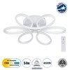 GLOBOSTAR® MARGARET 61401 Μοντέρνο Φωτιστικό Οροφής LED 54W 6210lm 360° AC 220-240V IP20 Ρυθμιζόμενο Λευκό CCT με Χειριστήριο από 2700K έως 6000K Dimmable - Lumileds SMD Chip - Λευκό Ματ - Μ57 x Π57 x Υ12cm - 3 Χρόνια Εγγύηση