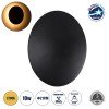 GLOBOSTAR® HELIO-R 60660 Μοντέρνο Φωτιστικό Τοίχου - Απλίκα LED 10W 1000lm 120° AC 220-240V Αδιάβροχο IP65 Θερμό Λευκό 2700K - Lumileds SMD Chip & TÜV SÜD Driver - Μαύρο Ματ - Μ21 x Π21 x Υ5cm - 5 Χρόνια Εγγύηση