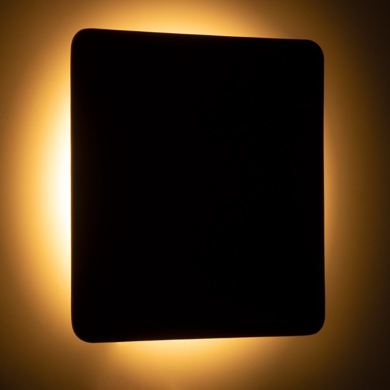 GLOBOSTAR® HELIO-S 60664 Μοντέρνο Φωτιστικό Τοίχου - Απλίκα LED 12W 1380lm 120° AC 220-240V Αδιάβροχο IP65 Θερμό Λευκό 2700K - Lumileds SMD Chip & TÜV SÜD Driver - Μαύρο Ματ - Μ26 x Π5 x Υ26cm - 5 Χρόνια Εγγύηση