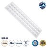 GLOBOSTAR® ZEUS 60972 Χωνευτό Panel Οροφής 120x30 με Anti Glare Reflector LED 48W 7200lm 120° CRI≥85Ra UGR<19 AC 220-240V IP20 Φυσικό Λευκό 4500K - Lumileds SMD Chip & TÜV SÜD Driver - Λευκό Γαλακτερό - Μ120 x Π30 x Υ3.3cm / Q116 x 26cm - 5 Χρόνια 