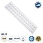 GLOBOSTAR® ZEUS 60972 Χωνευτό Panel Οροφής 120x30 με Anti Glare Reflector LED 48W 7200lm 120° CRI≥85Ra UGR<19 AC 220-240V IP20 Φυσικό Λευκό 4500K - Lumileds SMD Chip & TÜV SÜD Driver - Λευκό Γαλακτερό - Μ120 x Π30 x Υ3.3cm / Q116 x 26cm - 5 Χρόνια 