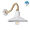 GLOBOSTAR® VINSA 01130 Boho Φωτιστικό Τοίχου - Απλίκα με Ντουί 1 x E27 AC 220-240V IP20 - Λευκό & Μπεζ - Μ37.5 x Π26.7 x Υ25cm GLOBOSTAR® VINSA 01130 Boho Φωτιστικό Τοίχου - Απλίκα με Ντουί 1 x E27 AC 220-240V IP20 - Λευκό & Μπεζ - Μ37.5 x Π26.7 x Υ25cm