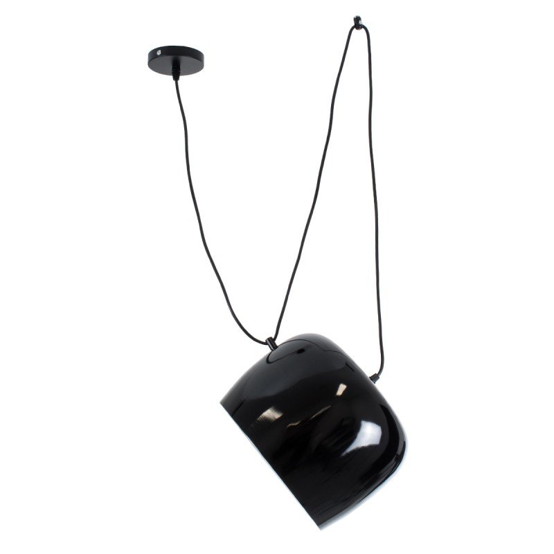 GLOBOSTAR® JASPER 01373 Μοντέρνο Κρεμαστό Φωτιστικό Οροφής με Ντουί 1 x E27 AC 220-240V IP20 - Μαύρο & Λευκό - Μ26.5 x Π26.5 x Υ20.5cm