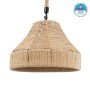 GLOBOSTAR® DOGMA 01609 Boho Κρεμαστό Φωτιστικό Οροφής με Ντουί 1 x E27 AC 220-240V IP20 - Μπεζ - Μ38 x Π38 x Υ28cm