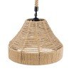 GLOBOSTAR® DOGMA 01609 Boho Κρεμαστό Φωτιστικό Οροφής με Ντουί 1 x E27 AC 220-240V IP20 - Μπεζ - Μ38 x Π38 x Υ28cm