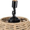 GLOBOSTAR® DOGMA 01609 Boho Κρεμαστό Φωτιστικό Οροφής με Ντουί 1 x E27 AC 220-240V IP20 - Μπεζ - Μ38 x Π38 x Υ28cm
