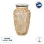 GloboStar® MANDY 35621 Διακοσμητικό Βάζο Γυάλινο Διάφανο με Μπαμπού Φ11.5 x Υ21cm