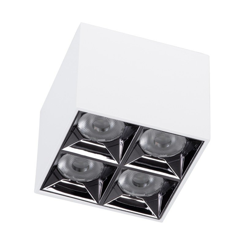 GLOBOSTAR® LUMINAR 60335 Downlight Σποτ LED 14W 1890lm 36° AC 220-240V IP20 Θερμό Λευκό 2700K - Osram SMD Chip & TÜV SÜD Driver - Λευκό Ματ - Μ8.2 x Π8.2 x Υ6.6cm - 5 Χρόνια Εγγύηση