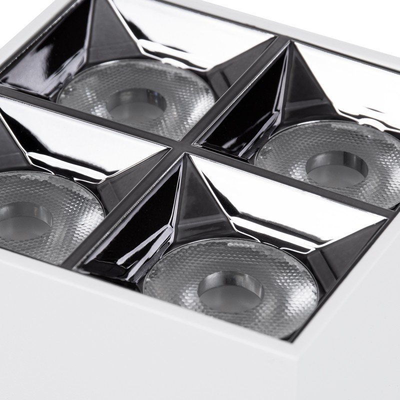 GLOBOSTAR® LUMINAR 60335 Downlight Σποτ LED 14W 1890lm 36° AC 220-240V IP20 Θερμό Λευκό 2700K - Osram SMD Chip & TÜV SÜD Driver - Λευκό Ματ - Μ8.2 x Π8.2 x Υ6.6cm - 5 Χρόνια Εγγύηση