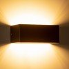GLOBOSTAR® CIRCOA 60543 Μοντέρνο Φωτιστικό Τοίχου - Απλίκα LED 10W 1000lm 60° AC 220-240V IP44 Θερμό Λευκό 2700K - Bridgelux COB Chip & TÜV SÜD Driver - Γκρι Ανθρακί Ματ - Μ20 x Π8 x Υ10cm - 5 Χρόνια Εγγύηση