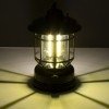 GloboStar® 85692 Αυτόνομο Επαναφορτιζόμενο Φανάρι Camping LED 5W USB 2.0 με Επαναφορτιζόμενη Μπαταρία 1 x 18650 2000mAh Li-ion - IP20 - Dimmable - Μαύρο με Διάφανο Γυαλί - Θερμό Λευκό 3000K Φ12 x Υ17cm