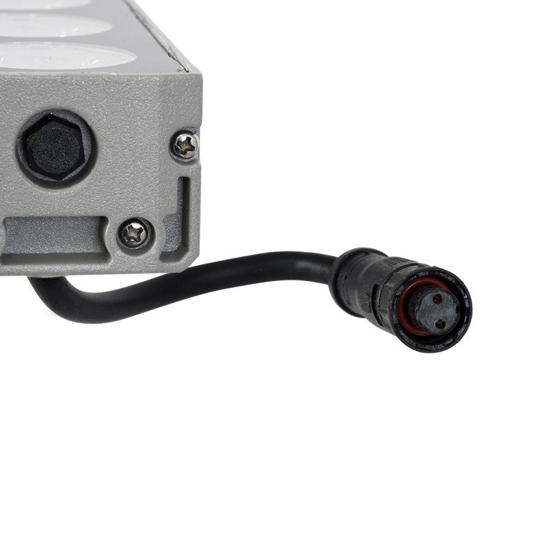 GLOBOSTAR® WASHERJAVIA 90554 Μπάρα Φωτισμού Wall Washer LED 48W 5040lm 5° DC 24V Αδιάβροχο IP67 Ultra Θερμό Λευκό 2200K Dimmable - Bridgelux SMD Chip - Γκρι Ανθρακί - Μ100 x Π5.2 x Υ3.6cm - 3 Χρόνια Εγγύηση
