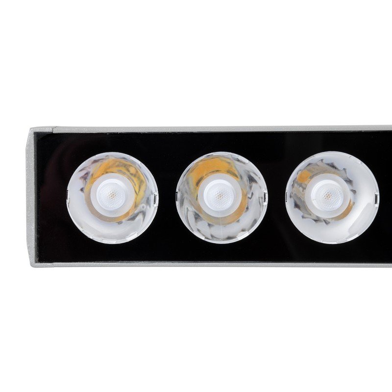 GLOBOSTAR® WASHERJAVIA 90554 Μπάρα Φωτισμού Wall Washer LED 48W 5040lm 5° DC 24V Αδιάβροχο IP67 Ultra Θερμό Λευκό 2200K Dimmable - Bridgelux SMD Chip - Γκρι Ανθρακί - Μ100 x Π5.2 x Υ3.6cm - 3 Χρόνια Εγγύηση