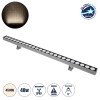GLOBOSTAR® WASHERJAVIA 90556 Μπάρα Φωτισμού Wall Washer LED 48W 5520lm 5° DC 24V Αδιάβροχο IP67 Φυσικό Λευκό 4500K Dimmable - Bridgelux SMD Chip - Γκρι Ανθρακί - Μ100 x Π5.2 x Υ3.6cm - 3 Χρόνια Εγγύηση