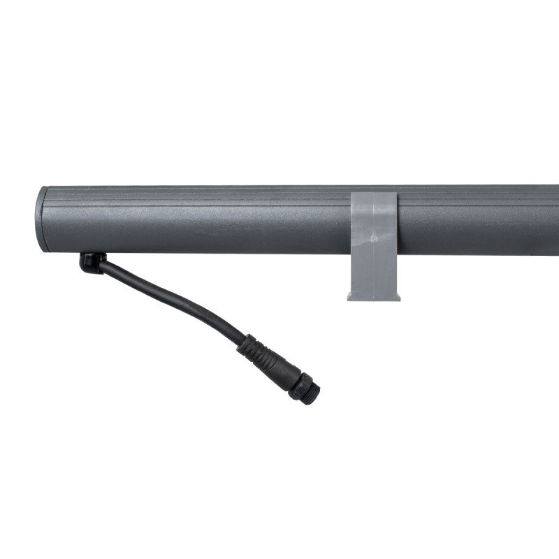 GLOBOSTAR® WASHERPANDA 90578 Μπάρα Φωτισμού Wall Washer LED 18W 1890lm 15° DC 24V Αδιάβροχο IP67 Ultra Θερμό Λευκό 2200K Dimmable - Bridgelux SMD Chip - Γκρι Ανθρακί - Μ100 x Π4 x Υ3.5cm - 3 Χρόνια Εγγύηση