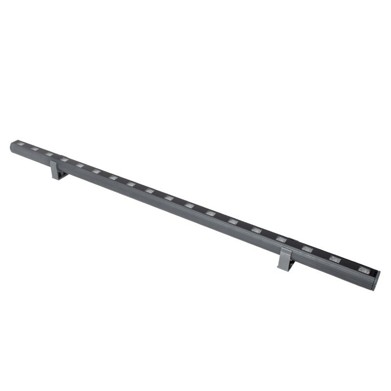 GLOBOSTAR® WASHERPANDA 90580 Μπάρα Φωτισμού Wall Washer LED 18W 2070lm 15° DC 24V Αδιάβροχο IP67 Φυσικό Λευκό 4500K Dimmable - Bridgelux SMD Chip - Γκρι Ανθρακί - Μ100 x Π4 x Υ3.5cm - 3 Χρόνια Εγγύηση