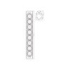 GloboStar® FDB K803 98024 PA Speaker - Παθητικό Ηχείο Column Κολωνάτο Επιτοίχιο & Επιδαπέδιο 8Ω - 200W RMS (800W Peak) - 8 x 3" Inches Mid & HF - IP20 - Μαύρο - Μ10 x Π11 x Υ75cm - Ζεύγος