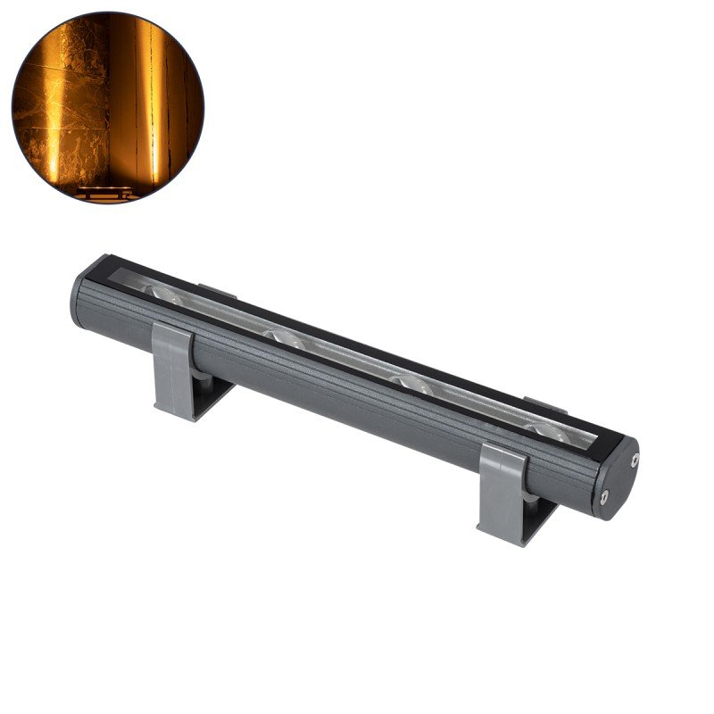 GLOBOSTAR® WINDOWBARI 90586 Φωτιστικό Ανάδειξης Παραθύρων LED 12W 1020lm 8°x180° DC 24V Αδιάβροχο IP67 Ultra Θερμό Λευκό 2200K Dimmable - CREE XPE Chip - Γκρι Ανθρακί - Μ30 x Π4 x Υ3.5cm - 3 Χρόνια Εγγύηση