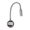 GLOBOSTAR® GOOSE 60877 Μοντέρνο Φωτιστικό Τοίχου - Απλίκα Ξενοδοχείου Reading Light LED 3W 300lm 36° AC 220-240V IP20 Φυσικό Λευκό 4500K - CREE XPE Chip & TÜV SÜD Driver - Γκρι Ανθρακί Ματ - Μ6.5 x Π15 x Υ24.5cm - 3 Χρόνια Εγγύηση