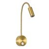 GLOBOSTAR® GOOSE 60880 Μοντέρνο Φωτιστικό Τοίχου - Απλίκα Ξενοδοχείου Reading Light LED 3W 300lm 36° AC 220-240V IP20 Φυσικό Λευκό 4500K - CREE XPE Chip & TÜV SÜD Driver - Σατινέ Χρυσό Βούρτσας - Μ6.5 x Π15 x Υ24.5cm - 3 Χρόνια Εγγύηση