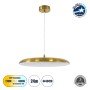 GLOBOSTAR® BARON 60887 Μοντέρνο Κρεμαστό Φωτιστικό Οροφής LED 24W 2880lm 120° AC 220-240V IP20 Ρυθμιζόμενο Λευκό CCT με On/Off 2700K/4500K/6000K - Lumileds SMD Chip - Χρυσό - Μ40 x Π40 x Υ10cm - 3 Χρόνια Εγγύηση