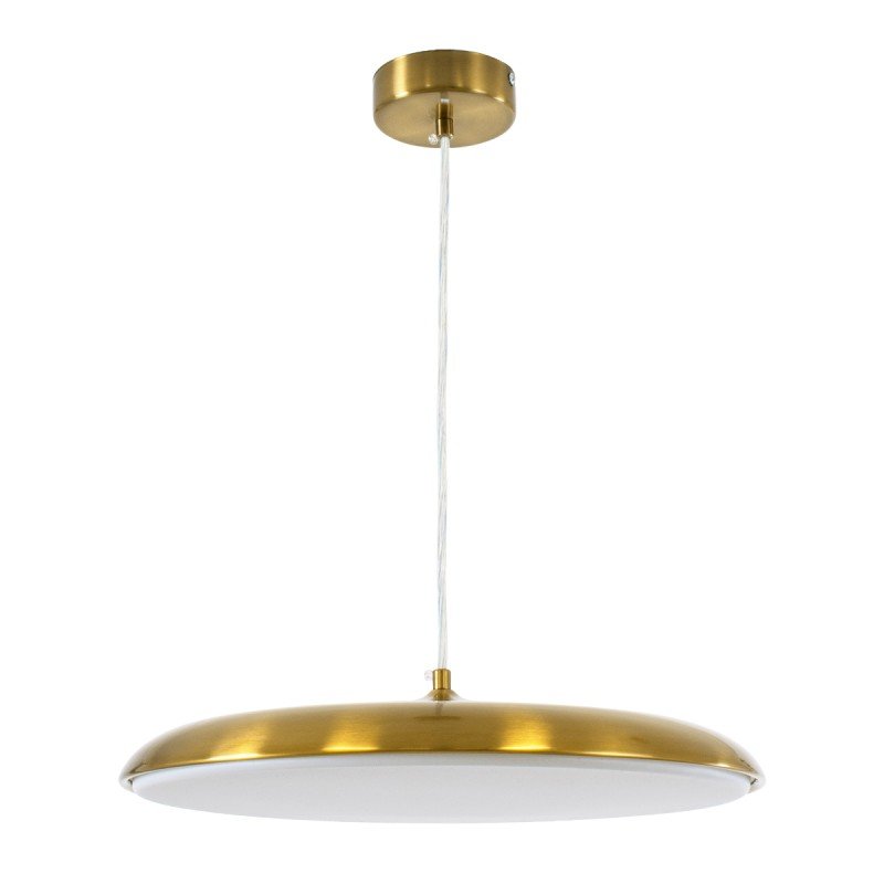 GLOBOSTAR® BARON 60887 Μοντέρνο Κρεμαστό Φωτιστικό Οροφής LED 24W 2880lm 120° AC 220-240V IP20 Ρυθμιζόμενο Λευκό CCT με On/Off 2700K/4500K/6000K - Lumileds SMD Chip - Χρυσό - Μ40 x Π40 x Υ10cm - 3 Χρόνια Εγγύηση