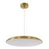 GLOBOSTAR® BARON 60887 Μοντέρνο Κρεμαστό Φωτιστικό Οροφής LED 24W 2880lm 120° AC 220-240V IP20 Ρυθμιζόμενο Λευκό CCT με On/Off 2700K/4500K/6000K - Lumileds SMD Chip - Χρυσό - Μ40 x Π40 x Υ10cm - 3 Χρόνια Εγγύηση