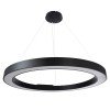 GLOBOSTAR® RA 61198 Μοντέρνο Κρεμαστό Φωτιστικό Οροφής LED 100W 11020lm 120° AC 220-240V IP20 Ρυθμιζόμενο Λευκό CCT με Χειριστήριο από 2700K έως 6000K Dimmable - Lumileds SMD Chip - Μαύρο Ματ - Μ120 x Π120 x Υ8cm - 3 Χρόνια Εγγύηση