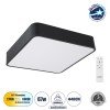 GLOBOSTAR® KAMALA 61206-S Μοντέρνο Φωτιστικό Οροφής LED 67W 6700lm 120° AC 220-240V IP20 Ρυθμιζόμενο Λευκό CCT με Χειριστήριο από 2700K έως 6000K Dimmable - Lumileds SMD Chip - Μαύρο Ματ - Μ40 x Π40 x Υ8cm - 3 Χρόνια Εγγύηση GLOBOSTAR® KAMALA 61206-S Μοντέρνο Φωτιστικό Οροφής LED 67W 6700lm 120° AC 220-240V IP20 Ρυθμιζόμενο Λευκό CCT με Χειριστήριο από 2700K έως 6000K Dimmable - Lumileds SMD Chip - Μαύρο Ματ - Μ40 x Π40 x Υ8cm - 3 Χρόνια Εγγύηση