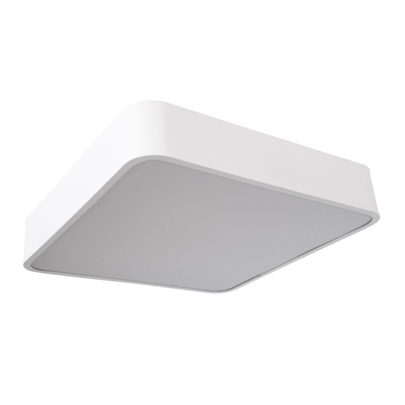 GLOBOSTAR® KAMALA 61207-S Μοντέρνο Φωτιστικό Οροφής LED 67W 7370lm 120° AC 220-240V IP20 Ρυθμιζόμενο Λευκό CCT με Χειριστήριο από 2700K έως 6000K Dimmable - Lumileds SMD Chip - Λευκό Ματ - Μ40 x Π40 x Υ8cm - 3 Χρόνια Εγγύηση