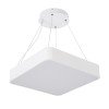 GLOBOSTAR® KAMALA 61207-S Μοντέρνο Φωτιστικό Οροφής LED 67W 7370lm 120° AC 220-240V IP20 Ρυθμιζόμενο Λευκό CCT με Χειριστήριο από 2700K έως 6000K Dimmable - Lumileds SMD Chip - Λευκό Ματ - Μ40 x Π40 x Υ8cm - 3 Χρόνια Εγγύηση