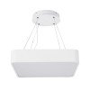 GLOBOSTAR® KAMALA 61207-S Μοντέρνο Φωτιστικό Οροφής LED 67W 7370lm 120° AC 220-240V IP20 Ρυθμιζόμενο Λευκό CCT με Χειριστήριο από 2700K έως 6000K Dimmable - Lumileds SMD Chip - Λευκό Ματ - Μ40 x Π40 x Υ8cm - 3 Χρόνια Εγγύηση
