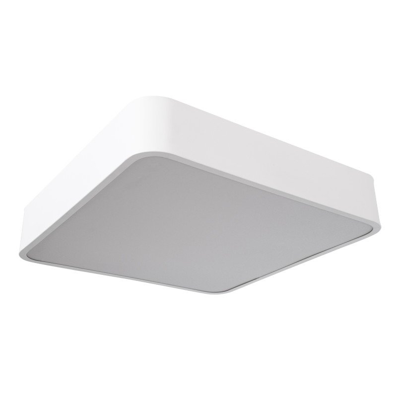 GLOBOSTAR® KAMALA 61207 Μοντέρνο Κρεμαστό Φωτιστικό Οροφής LED 67W 7370lm 120° AC 220-240V IP20 Ρυθμιζόμενο Λευκό CCT με Χειριστήριο από 2700K έως 6000K Dimmable - Lumileds SMD Chip - Λευκό Ματ - Μ40 x Π40 x Υ8cm - 3 Χρόνια Εγγύηση