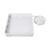 GLOBOSTAR® KAMALA 61207 Μοντέρνο Κρεμαστό Φωτιστικό Οροφής LED 67W 7370lm 120° AC 220-240V IP20 Ρυθμιζόμενο Λευκό CCT με Χειριστήριο από 2700K έως 6000K Dimmable - Lumileds SMD Chip - Λευκό Ματ - Μ40 x Π40 x Υ8cm - 3 Χρόνια Εγγύηση
