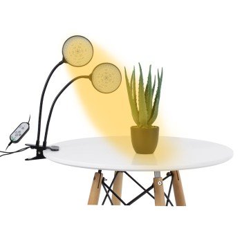 GloboStar® 79651 Grow Light Hydro Spectrum LED Φωτιστικό Ανάπτυξης Υδροπονικών Φυτών Γλάστρας με 2 Κινούμενες Κεφαλές & Βάση Clip SMD 2835 10W 160° DC 5V IP20 με Dimmer & Timer Εσωτερικού Χώρου για Κάλυψη Επιφάνειας 0.6m x 0.6m Πλήρους Φάσματος Φω GloboStar® 79651 Grow Light Hydro Spectrum LED Φωτιστικό Ανάπτυξης Υδροπονικών Φυτών Γλάστρας με 2 Κινούμενες Κεφαλές & Βάση Clip SMD 2835 10W 160° DC 5V IP20 με Dimmer & Timer Εσωτερικού Χώρου για Κάλυψη Επιφάνειας 0.6m x 0.6m Πλήρους Φάσματος Φω