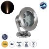 GLOBOSTAR® UNDERWATER-DEDY 90426 Υποβρύχιο Επιφανειακό Σποτ για Σιντριβάνια/Πισίνες LED 6W 540lm 30° DC 24V Αδιάβροχο IP68 Θερμό Λευκό 2700K Dimmable - Ανοξείδωτο Ατσάλι 304 - Μ12 x Π7.5 x Υ14.5cm - 3 Χρόνια Εγγύηση
