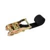 GLOBOSTAR® 90480 Ιμάντας με Καστάνια για Τοποθέτηση Φωτιστικών Σποτ σε κορμό Φυτών & Δέντρων - Μαύρο & Χρυσό - Μ200 x Π7.5 x Υ5cm