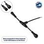 GLOBOSTAR® WWCONNECTOR 90707 5 Pin Σύνδεσμος Τροφοδοσίας I για Wall Washers & Προβολείς με Είσοδο 1 x Αρσενικό Βύσμα & Έξοδο 1 x Θηλυκό Βύσμα Αδιάβροχο IP65 - Μαύρο - Μ25.5 x Π17 x Υ2cm