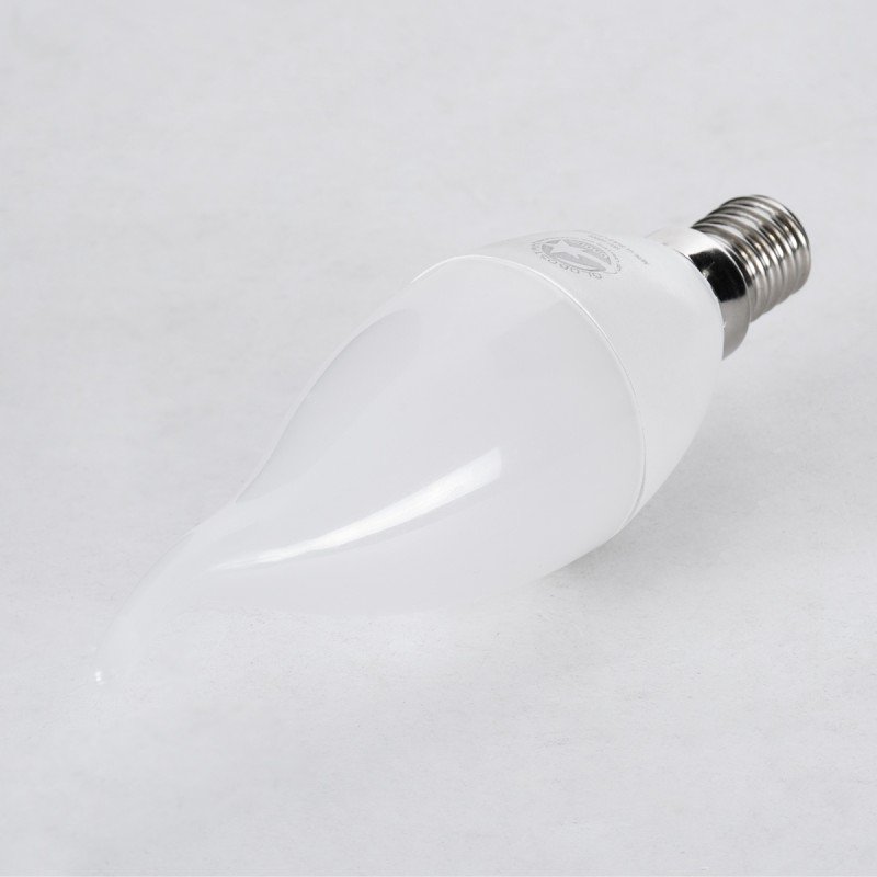 GLOBOSTAR® CANDLE 60008 Λάμπα Κεράκι E14 C37T LED 6W 564lm 260° AC 220-240V IP20 Θερμό Λευκό 2700K - Lumileds SMD Chip - Λευκό Γαλακτερό - Μ3.7 x Π3.7 x Υ12.5cm - 3 Χρόνια Εγγύηση