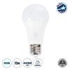 GLOBOSTAR® GLOBE 60048 Λάμπα E27 A60 LED 15W 1500lm 260° AC 220-240V IP20 Ψυχρό Λευκό 6000K Dimmable - Lumileds SMD Chip - Λευκό Γαλακτερό - Μ6 x Π6 x Υ11.9cm - 3 Χρόνια Εγγύηση