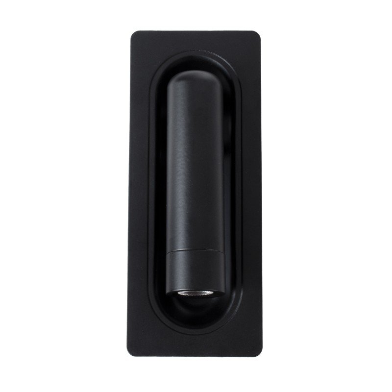 GLOBOSTAR® MANHATTAN 61097 Μοντέρνο Φωτιστικό Τοίχου - Απλίκα Ξενοδοχείου Reading Light LED 3W 405lm 36° AC 220-240V IP20 Φυσικό Λευκό 4500K - Bridgelux COB Chip & TÜV SÜD Driver - Μαύρο - Μ7 x Π7 x Υ17cm - 3 Χρόνια Εγγύηση