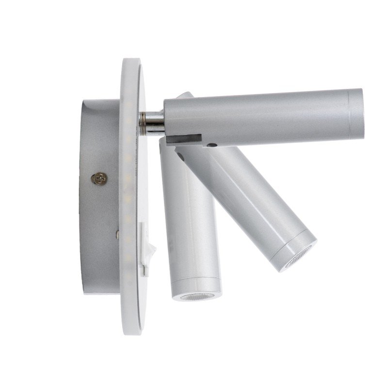 GLOBOSTAR® JERSEY 61103 Μοντέρνο Φωτιστικό Τοίχου - Απλίκα Ξενοδοχείου Reading Light με Φορτιστή USB 3A LED 10W 1380lm 36° & 360° AC 220-240V IP20 Φυσικό Λευκό 4500K - Bridgelux SMD Chip & TÜV SÜD Driver - Νίκελ Βούρτσας - Μ14.5 x Π14.5 x Υ6cm - 3