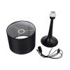 GLOBOSTAR® AMBROSIA 01394 Μοντέρνο Επιτραπέζιο Φωτιστικό Πορτατίφ με Ντουί 1 x E27 AC 220-240V IP20 - Μαύρο - Μ25 x Π25 x Υ46cm