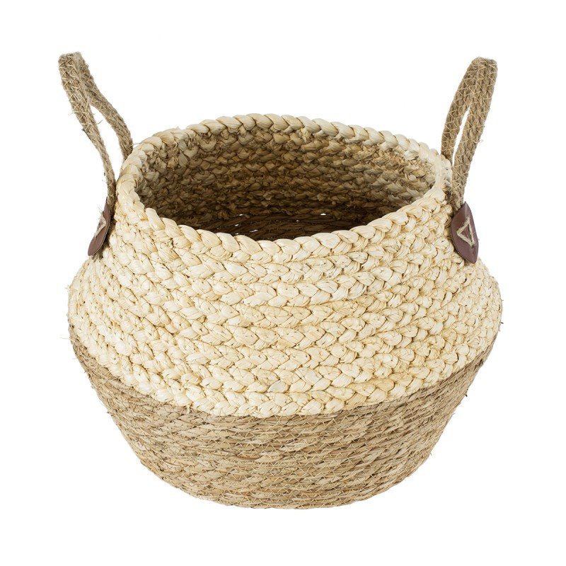 GloboStar® Artificial Garden ANDROS 20316 Διακοσμητικό Πλεκτό Καλάθι - Κασπώ Γλάστρα - Flower Pot Καφέ με Μπεζ Φ22cm x Υ26cm GloboStar® Artificial Garden ANDROS 20316 Διακοσμητικό Πλεκτό Καλάθι - Κασπώ Γλάστρα - Flower Pot Καφέ με Μπεζ Φ22cm x Υ26cm