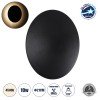 GLOBOSTAR® HELIO-R 60493 Μοντέρνο Φωτιστικό Τοίχου - Απλίκα LED 10W 1200lm 120° AC 220-240V Αδιάβροχο IP65 Φυσικό Λευκό 4500K - Lumileds SMD Chip & TÜV SÜD Driver - Μαύρο Ματ - Μ21 x Π21 x Υ5cm - 5 Χρόνια Εγγύηση