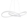 GLOBOSTAR® DEXTER 60914 Μοντέρνο Κρεμαστό Φωτιστικό Οροφής LED 90W 10080lm 300° AC 220-240V IP20 Ρυθμιζόμενο Λευκό CCT με Χειριστήριο από 2700K έως 6000K Dimmable - Lumileds SMD Chip - Λευκό Ματ - Μ73 x Π73 x Υ16cm - 3 Χρόνια Εγγύηση