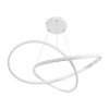 GLOBOSTAR® DEXTER 60914 Μοντέρνο Κρεμαστό Φωτιστικό Οροφής LED 90W 10080lm 300° AC 220-240V IP20 Ρυθμιζόμενο Λευκό CCT με Χειριστήριο από 2700K έως 6000K Dimmable - Lumileds SMD Chip - Λευκό Ματ - Μ73 x Π73 x Υ16cm - 3 Χρόνια Εγγύηση
