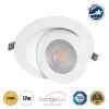 GLOBOSTAR® LEXIS JOINT 60989 Χωνευτό Κινούμενο Downlight Σποτ LED 12W 1140lm 45° AC 220-240V Αδιάβροχο IP44 Θερμό Λευκό 2700K - Bridgelux SMD Chip & TÜV SÜD Driver - Λευκό Ματ - Μ15.8 x Π15.8 x Υ13cm / Q13cm - 5 Χρόνια Εγγύηση